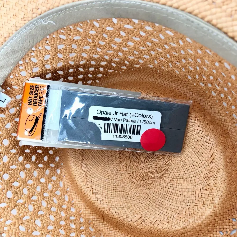 BRAND NEW Van Palma Opale Junior Woven Toquilla Straw Large Brim Hat Size Large
